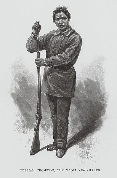 William Thompson, the Maori King-Maker (engraving)