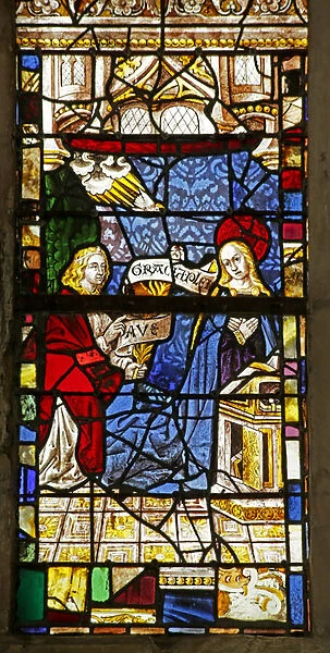 Window depicting the Annunciation (stained glass)