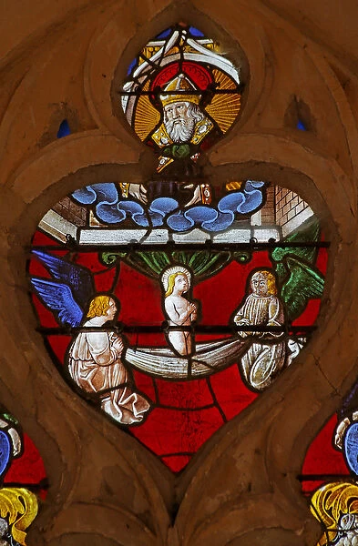 Window depicting Ascension of the Soul of Saint Germain (stained glass)