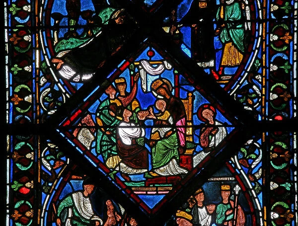 Window w1 depicting the Adoration of the Magi (stained glass)
