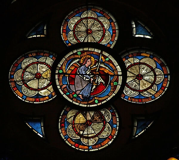 Window w16 depicting an angel (stained glass)