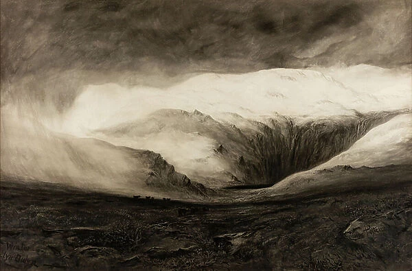 Winter, Llyn Dulyn, undated (watercolour on paper)