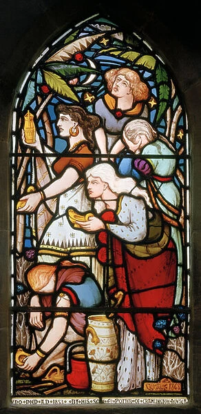 The Wise & Foolish Virgins, 1870 (stained glass)