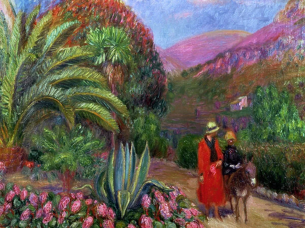 Woman with Child on a Donkey, c. 1925 (oil on canvas)