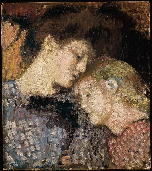 Woman and Child (Madame Georges Lemmen and Lise), 1907 (oil on board)