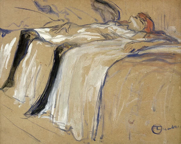 Woman lying on her Back - Lassitude, study for Elles, 1896 (oil on cardboard)
