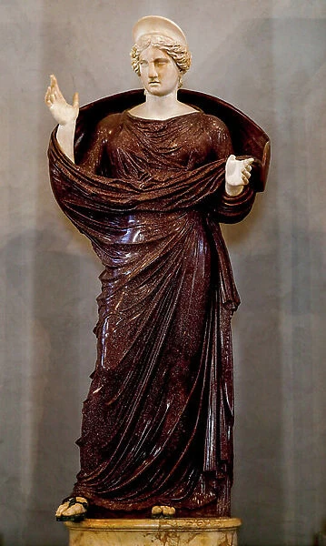 A woman praying between two Ionic columns, 2nd century (sculpture)