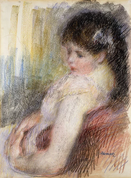 Woman Sitting; Femme Assise, 1879 (pastel on paper)