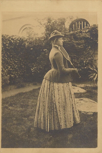Woman with a Tennis Racquet, Study for 'Memories, c. 1889 (gelatin silver print)