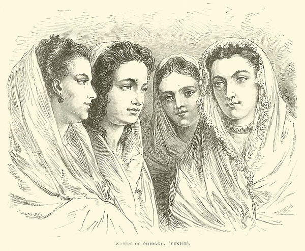 Women of Chioggia, Venice (engraving)