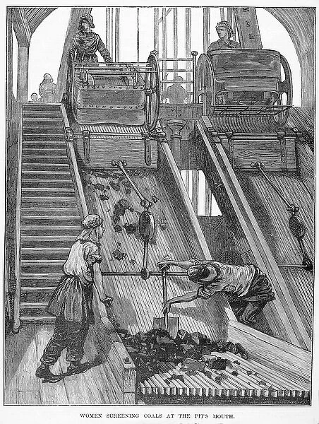 Women Screening Coals at the Pits Mouth, image from The Wonderland of Work