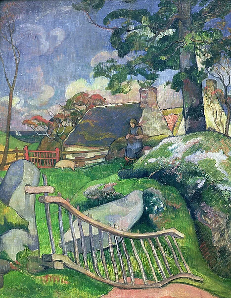 The Wooden Gate or, The Pig Keeper, 1889 (oil on canvas)