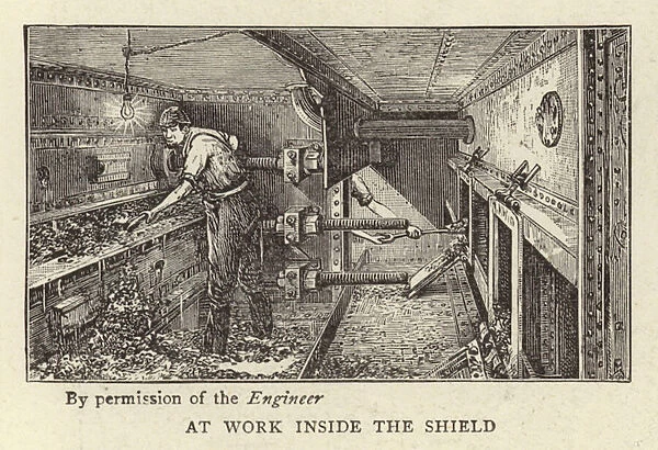 At Work inside the Shield (engraving)