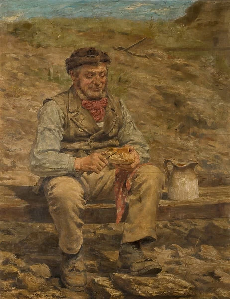 Workman Eating Lunch, 1886-87 (oil on canvas)