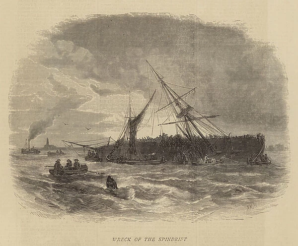 Wreck of the Spindrift (engraving)