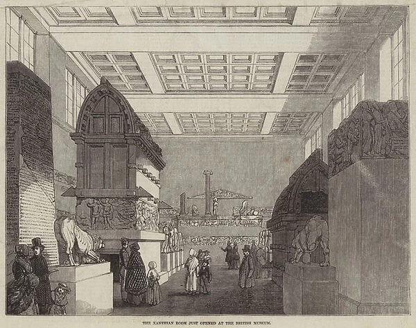 The Xanthian Room just opened at the British Museum (engraving)