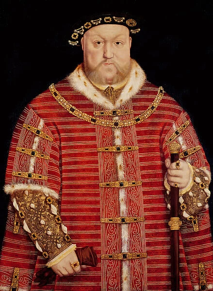 XCF272272 Portrait of Henry VIII (oil on panel) by Holbein the Younger, Hans (1497  /  8-1543)
