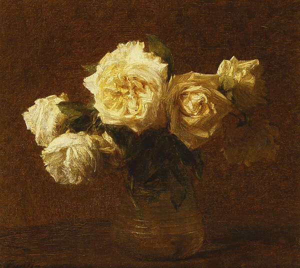 Six Yellow Roses in a Vase; Six Roses Jaunes dans une Vase, 1903 (oil on canvas)
