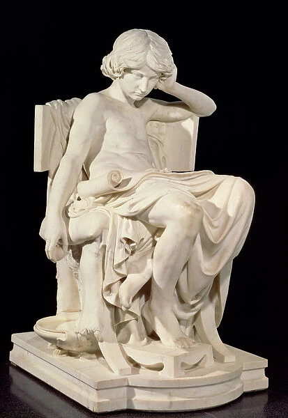 The Young Aristotle, 1870 (marble)