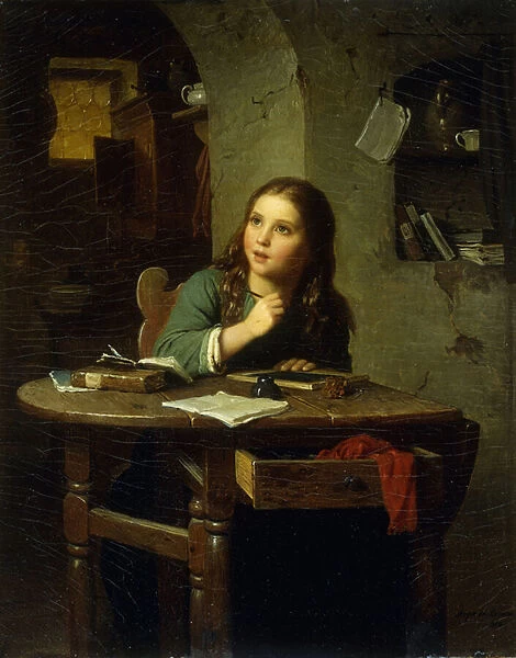 The Young Schoolgirl, 1864 (oil on canvas)