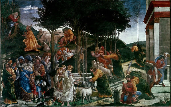 The Youth or The Trials of Moses, in the Sistine Chapel, 1481 (fresco)
