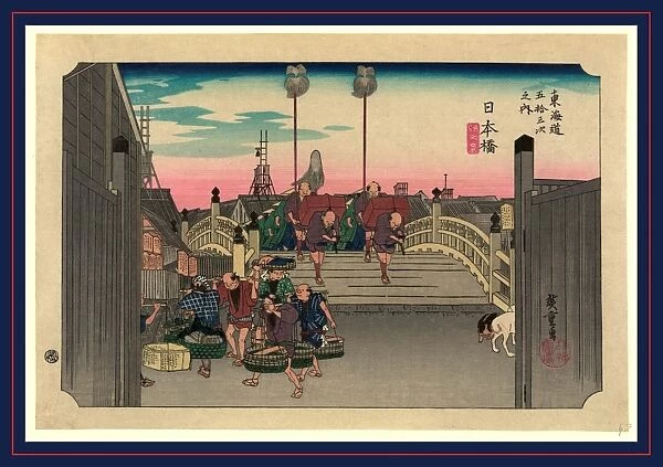 1797-1858 1830 1858 Ando Bridge Hiroshige Nihon