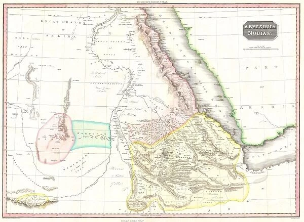 1818, Pinkerton Map of Abyssinia, Ethiopia, Sudan and Nubia, John Pinkerton, 1758 - 1826