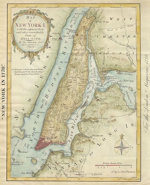 1869, Kitchen Shannon Map of New York City, topography, cartography, geography, land