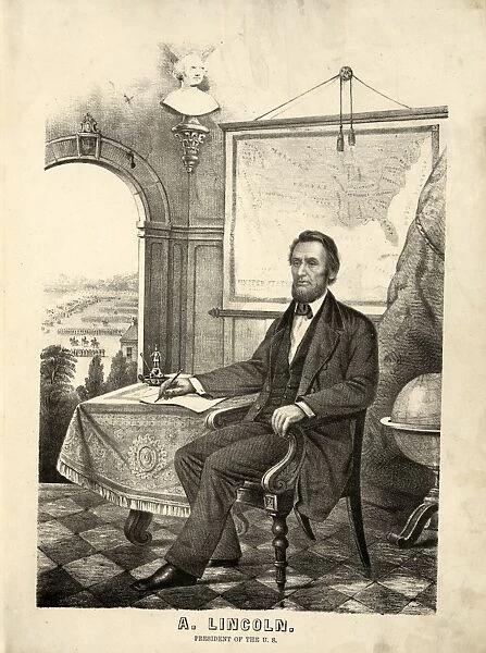 A. Lincoln, President of the U. S. ; [between 1862 and 1864]; 1 print : lithograph; 34 (35
