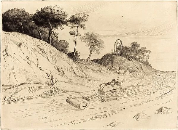 Alphonse Legros, Landscape with Roller (Le paysage au rouleau), French, 1837 - 1911