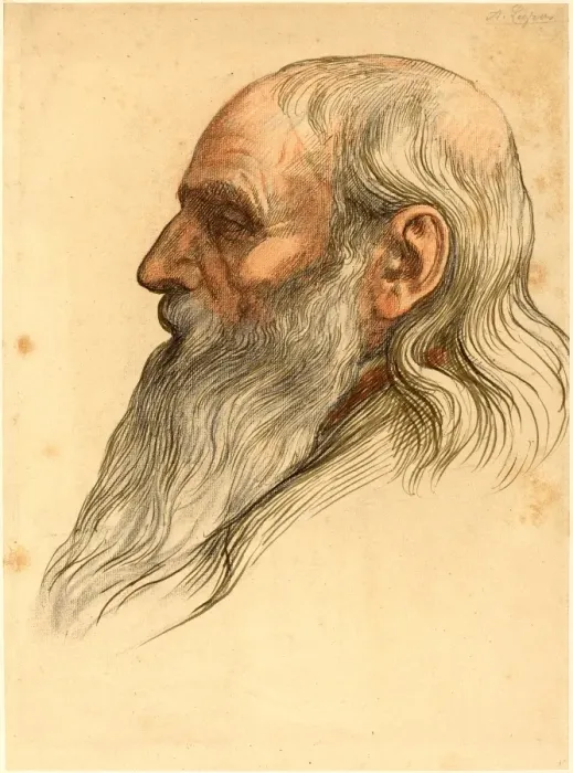 Framed Print : Alphonse Legros Print, Study of a Man's Head with Full Beard Framed Print : Alphonse Legros Print, Study of a Man's Head with Full Beard