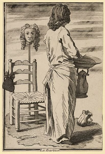 Barber, Anonymous, French, 18th century, Edme Bouchardon, French, Chaumont 1698-1762 Paris