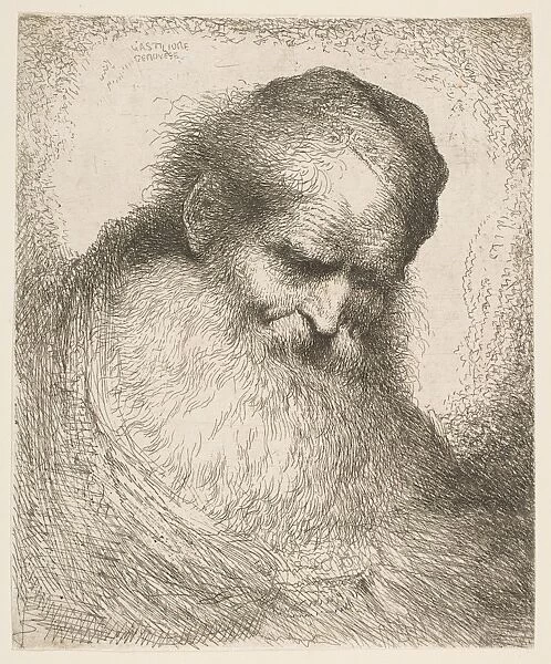 bearded man wearing cap looking down right series