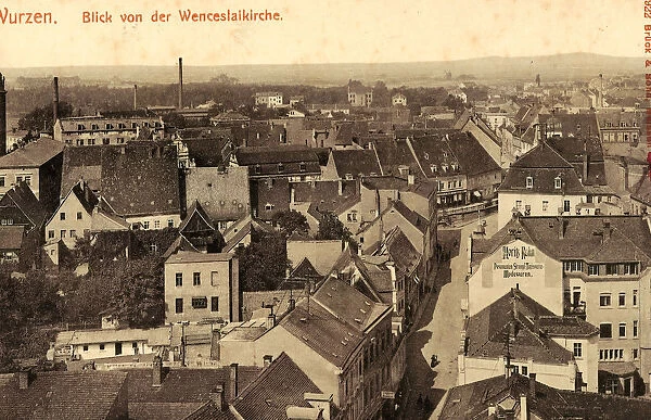 Buildings Wurzen 1906 Landkreis Leipzig Blick von der Wenceslaikirche