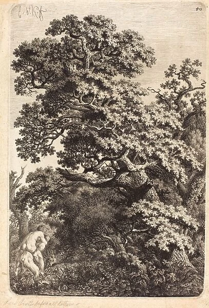 Carl Wilhelm Kolbe (German, 1759 - 1835), Satyr and Nymph in a Swamp, 1790s, etching