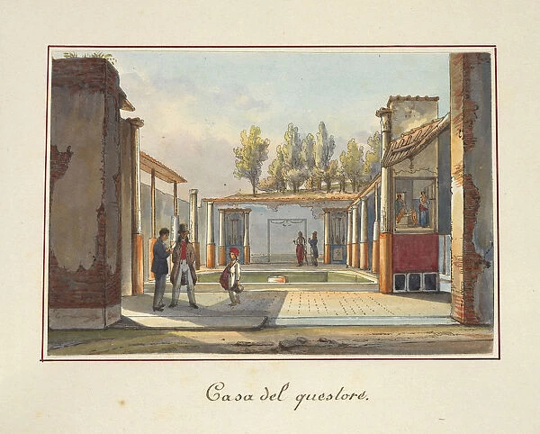 Casa del questore Pompei Unknown Watercolor 1840?