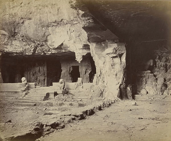 Caves Elephanta Bombay India 1863 1874 Albumen silver print