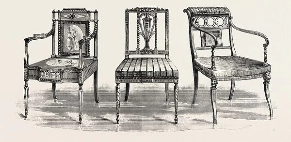 Chairs by Sheraton. 1793 1802. UK, britain, british, europe, united kingdom, great