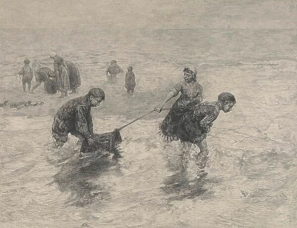 Children along the sea, Henri Wouters, 1890