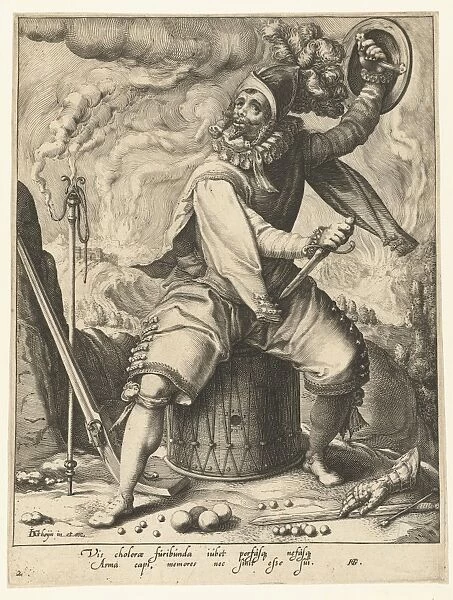 The choleric temperament (the fire element), Hugo de Groot, Jacob de Gheyn (II)