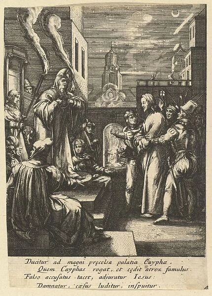 Christ Caiaphus Passion H Goltzius 17th century