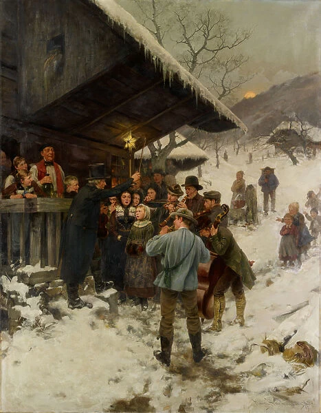 Christmas Singer Canton Lucerne 1887 oil canvas