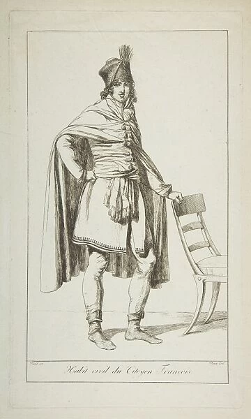 Civil Garb French Citizen 1794 Etching image