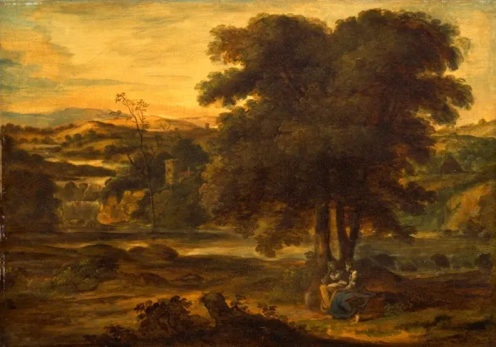 Framed Print : Classical Landscape Print by Alexander Runciman Framed Print : Classical Landscape Print by Alexander Runciman