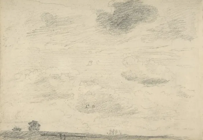 Framed Print : Cloud Study Hampstead Heath Print, Graphite on Paper