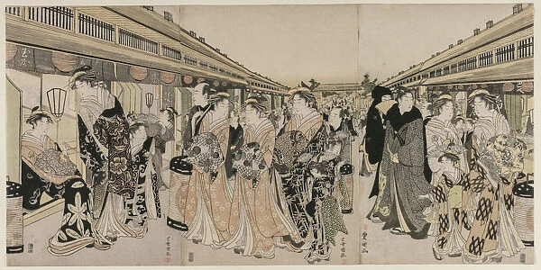 Courtesans Promenading Nakanocho 1790 Utagawa Toyokuni