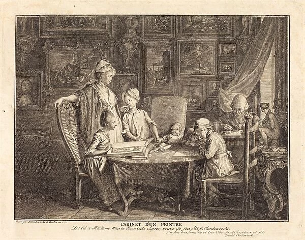 Daniel Nikolaus Chodowiecki (German, 1726 - 1801), Cabinet d un Peintre, 1771