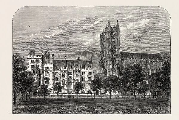 Deans Yar, Westminster School, London, UK, 19th century engraving