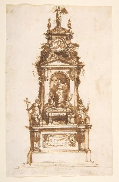 Design Altar Erected Holy Week 1730-66 Pen