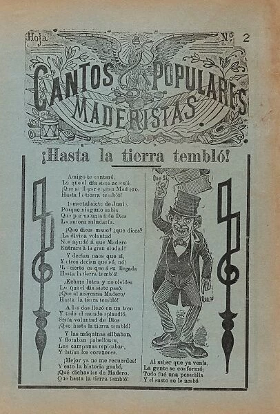 Drawings Prints, Print, Broadsheet, celebrating, founders, Mexican, Revolution, Francisco Madero